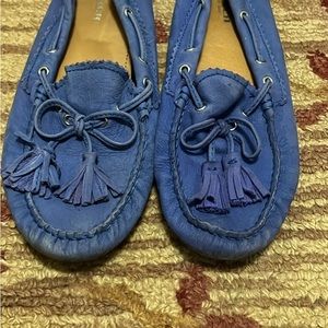 COACH 7.5 b BLUE MOCCASINS